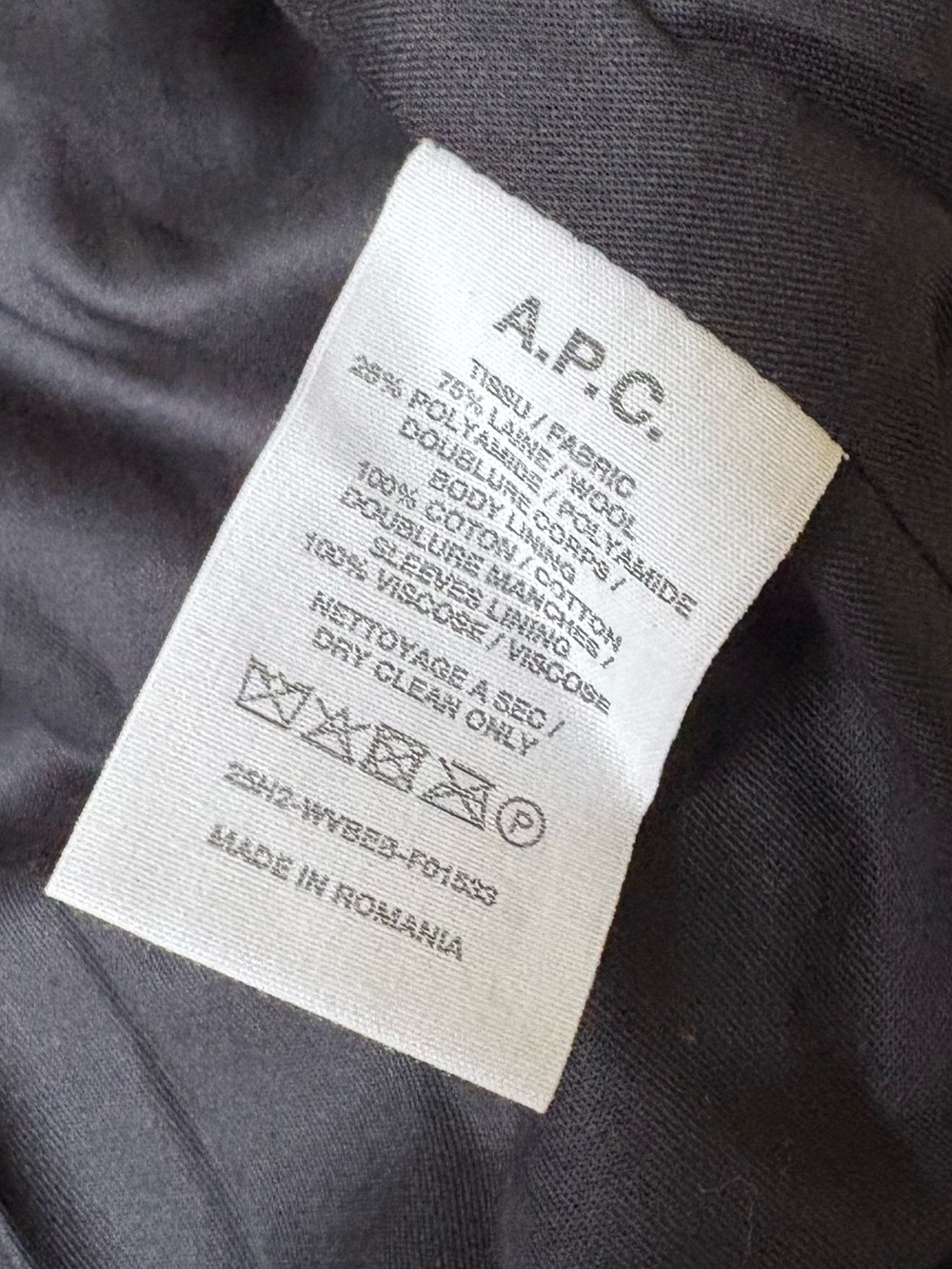 NWT APC Navy Blue Wool Coat - Picture 5 of 5